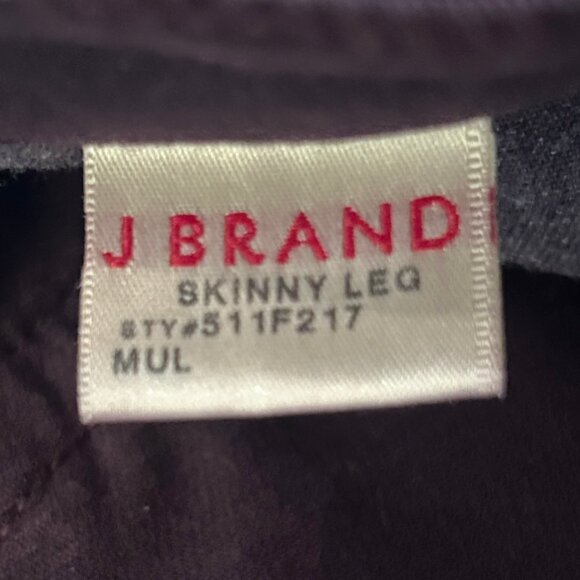 J Brand dark purple skinny corduroy pants sz 27 - Picture 11 of 12